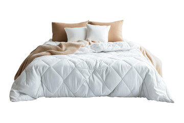 Cozy cotton pillow and blanket for comfortable bed