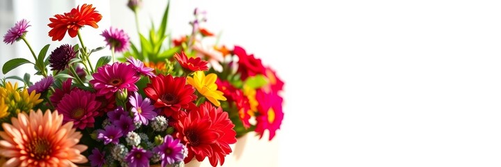 Vibrant bouquet of various colorful flowers with bright petals conveying a joyful atmosphere representing the beauty of nature and appreciation during community volunteering