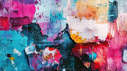 Fototapeta premium Vibrant layers of textured paper create a mesmerizing gradient pattern