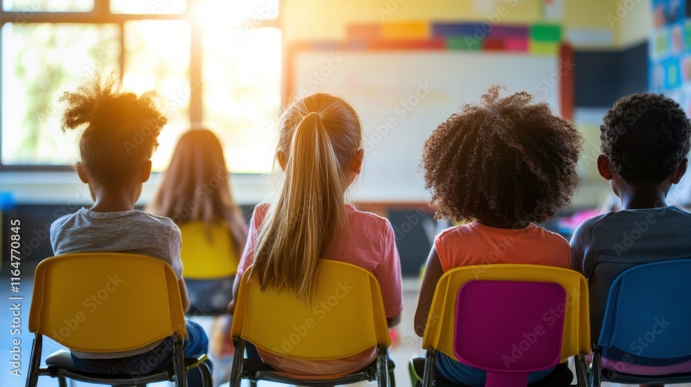 Aufkleber engaged learners in an inclusive classroom setting