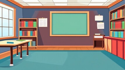 Engaging Classroom with Interactive Study Area