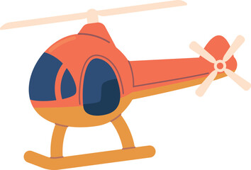 Cute baby toy helicopter vector illustration