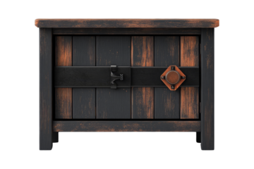 Japanese style sliding cabinet isolated