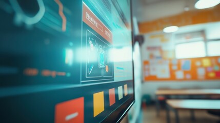 Interactive Whiteboard in a Modern Classroom Setting