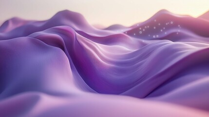 Obraz premium A serene digital art piece showcasing layered waves in soft purple hues. The texture evokes a peaceful and minimalist vibe, perfect for backgrounds.