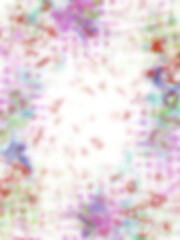 Fototapeta premium An abstract transparent psychedelic wavy vignette design element overlay.