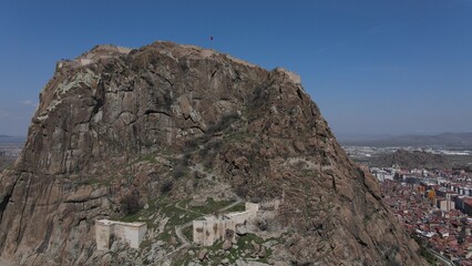 Castle ruins aerial view