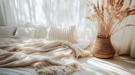 Sunlit Bedroom with Affirmation Cards Displayed