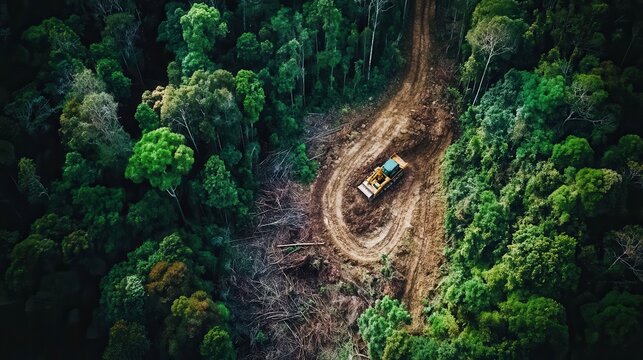 Clearing Trees in Remote Forest for Development