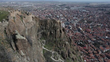Imposing medieval castle ruins