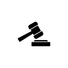 Gavel icon logo design. judge gavel sign and symbol. law icon. auction hammer