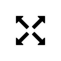 Fullscreen Icon logo design. Expand to full screen sign and symbol. Arrows symbol