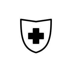 Health insurance icon logo design. Insurance health document sign and symbol