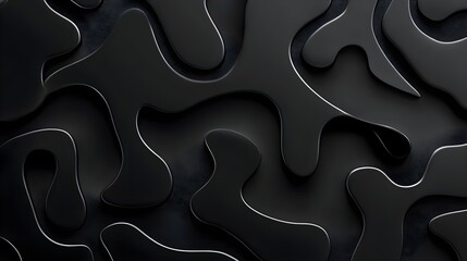 Black white dark gray silver modern abstract background. Geometric shape. Line stripe corner 3d shadow. Gradient. Metal metallic. Brushed matte. Business technology. Wide banner. Panoramic. Minimal.