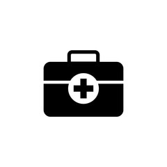 Medical box icon logo design. Medical suitcase sign and symbol. First aid icon