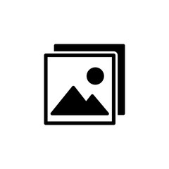 Picture icon logo design. photo gallery sign and symbol. image icon