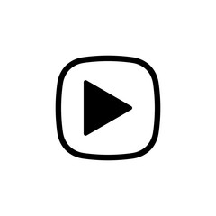 Play icon logo design. Play button sign and symbol