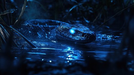 Serpent in the Night: A Glowing Eye in the Dark
