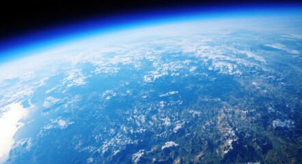 View of Earth in the Daytime from Satellite  .