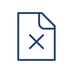 Cancel document icon Outline icon sign