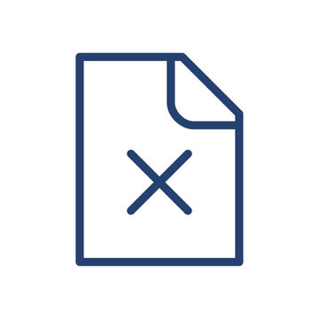 recommend clip art: Cancel document icon Outline icon sign