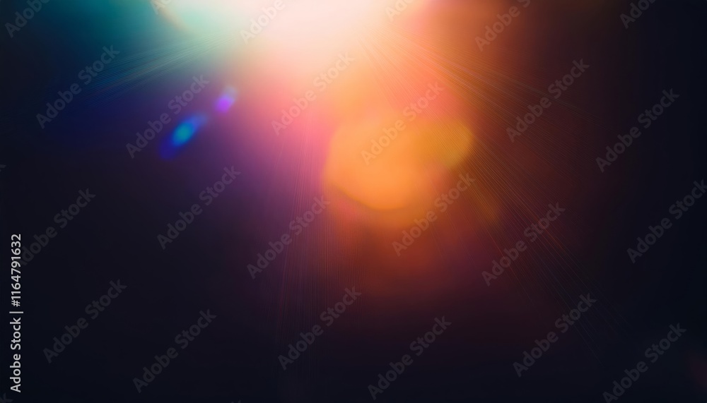 Poster blurry image of a light source with a yellowish hue