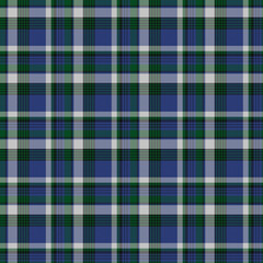 White, Green, Blue, Black Tartan Weave Pattern - Tile