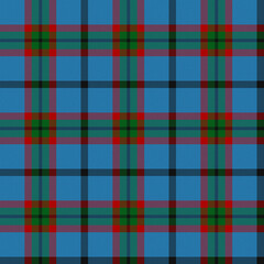 Blue, Red, Green, Black Tartan Weave Pattern - Tile