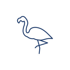 Flamingo icon Outline icon sign