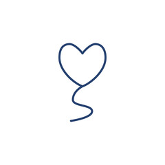 Heart ballon icon Outline icon sign