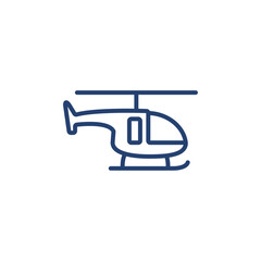 Helicopter icon Outline icon sign