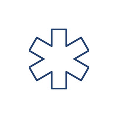 Hexagon strip icon Outline icon sign