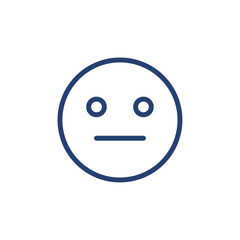 Neutral face icon Outline icon sign