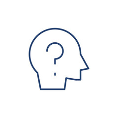 Thinking problem icon Outline icon sign