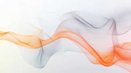 Abstract Orange and Gray Waves