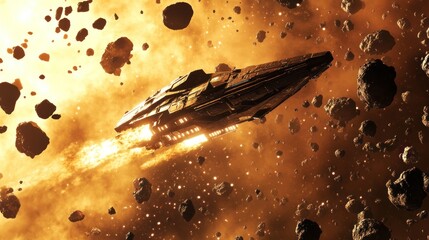 Spacecraft Flight Through Asteroid Field