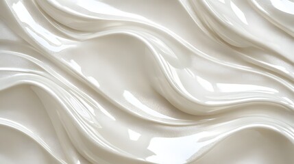 Obraz premium Creamy White Swirling Substance Abstract Background