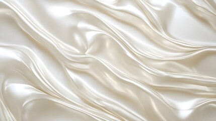 Fototapeta premium Elegant Draped Cream Colored Silk Fabric