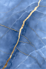 Blue Marble with Gold Veining