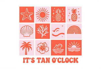 It's Tan O'Clock: Summer Vibes in Coral and Pink 