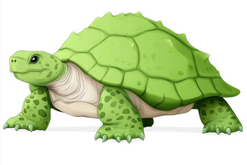 Obraz premium Illustration of a Green Turtle