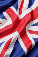 Draped Union Jack Flag: Close-up View