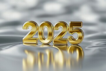 Imagined with AI: 2025 gold number material