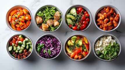 Healthy meal prep ideas kitchen food photography bright lighting aesthetic balanced nutrition for wellness