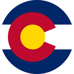 Obraz premium Colorado Circle Flag, Circle Flag of Colorado, USA, Vector Images