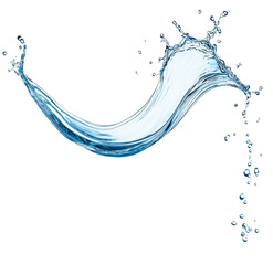 High-Quality PNG water splash curve on white background