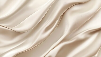 Obraz premium Elegant Draped Beige Silk Fabric Texture
