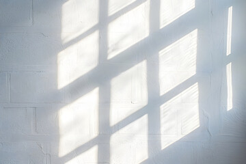 Window Shadow on White Brick Wall
