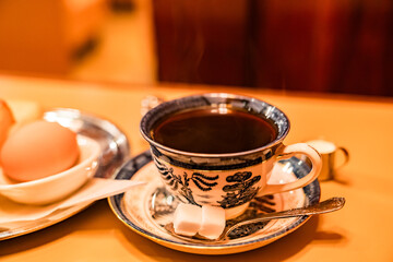 純喫茶のモーニングとコーヒー
