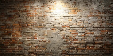 Illuminated Aged Brick Wall Texture Rustic Background Image